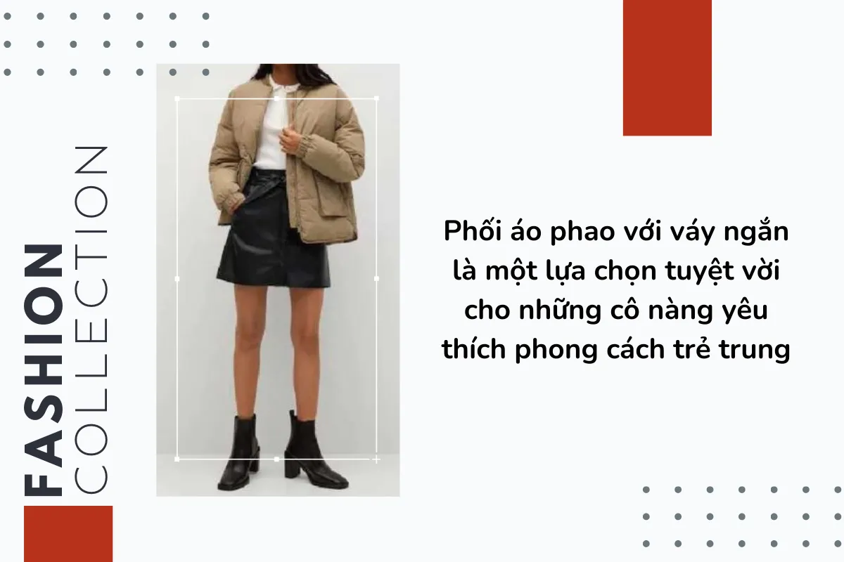 Váy ngắn phối đồ với áo phao nữ là một lựa chọn tuyệt vời cho những cô nàng yêu thích phong cách trẻ trung