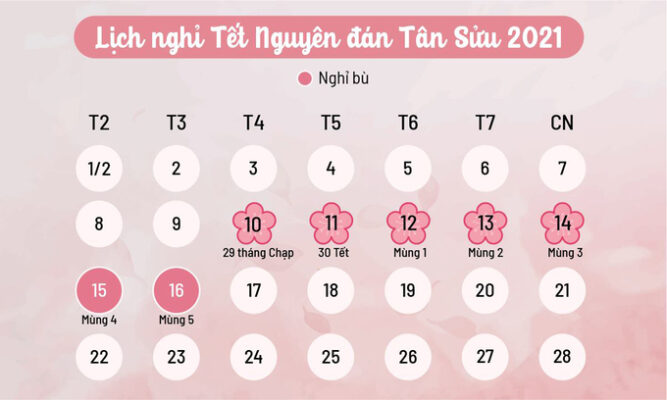 lịch nghỉ tết nguyên đán