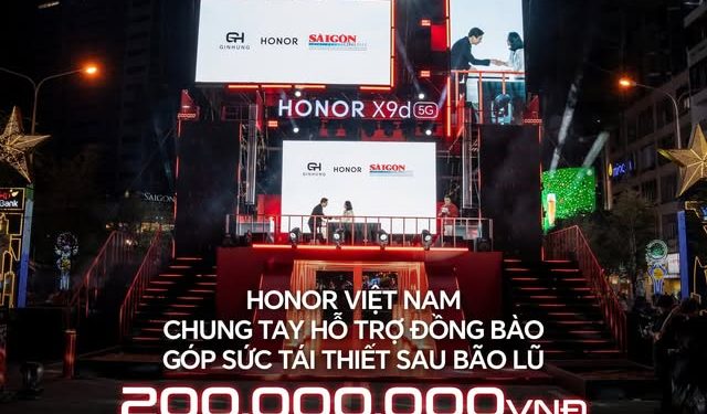 HONOR Việt Nam đồng hành cùng Báo Sài Gòn Giải Phóng hỗ trợ đồng bào vùng bão lũ