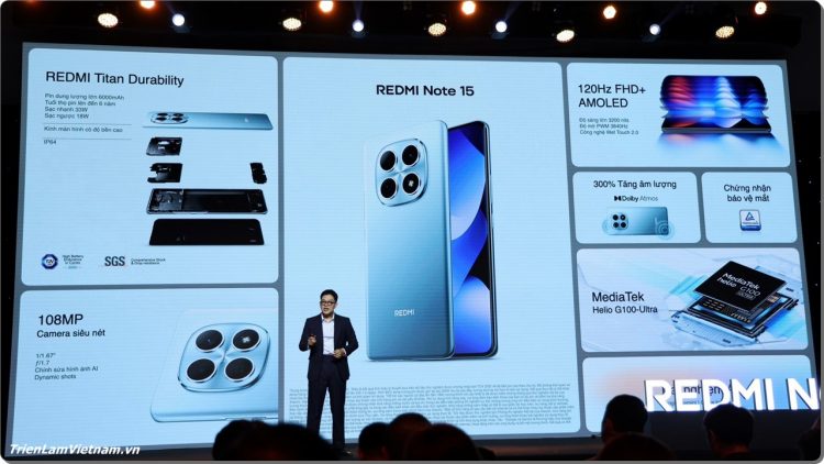 Redmi Note 15 Series chinh thuc ra mat tai Viet Nam Chuan ben Redmi Titan Chi Pu tro thanh Dai su thuong hieu 1