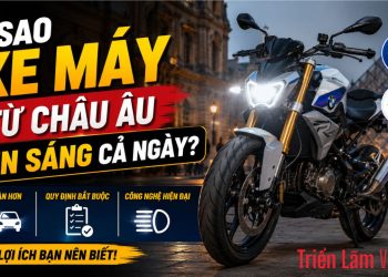 Vì sao xe máy nhập khẩu từ châu Âu thường bật đèn cả ngày?