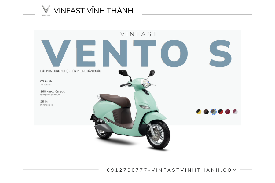 VinFast Vento S Màu Xanh Ngọc: Đẳng Cấp và Độc Đáo Trong Dòng Xe Máy Điện