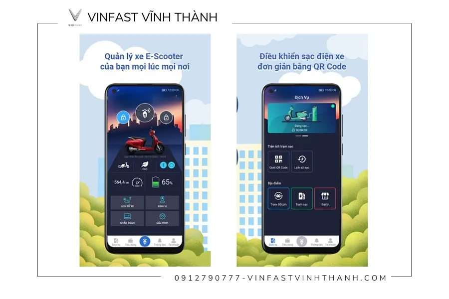 Chủ xe máy điện VinFast Evo200 Lite có thể kiểm tra lịch sử hành trình và thống kê quãng đường di chuyển