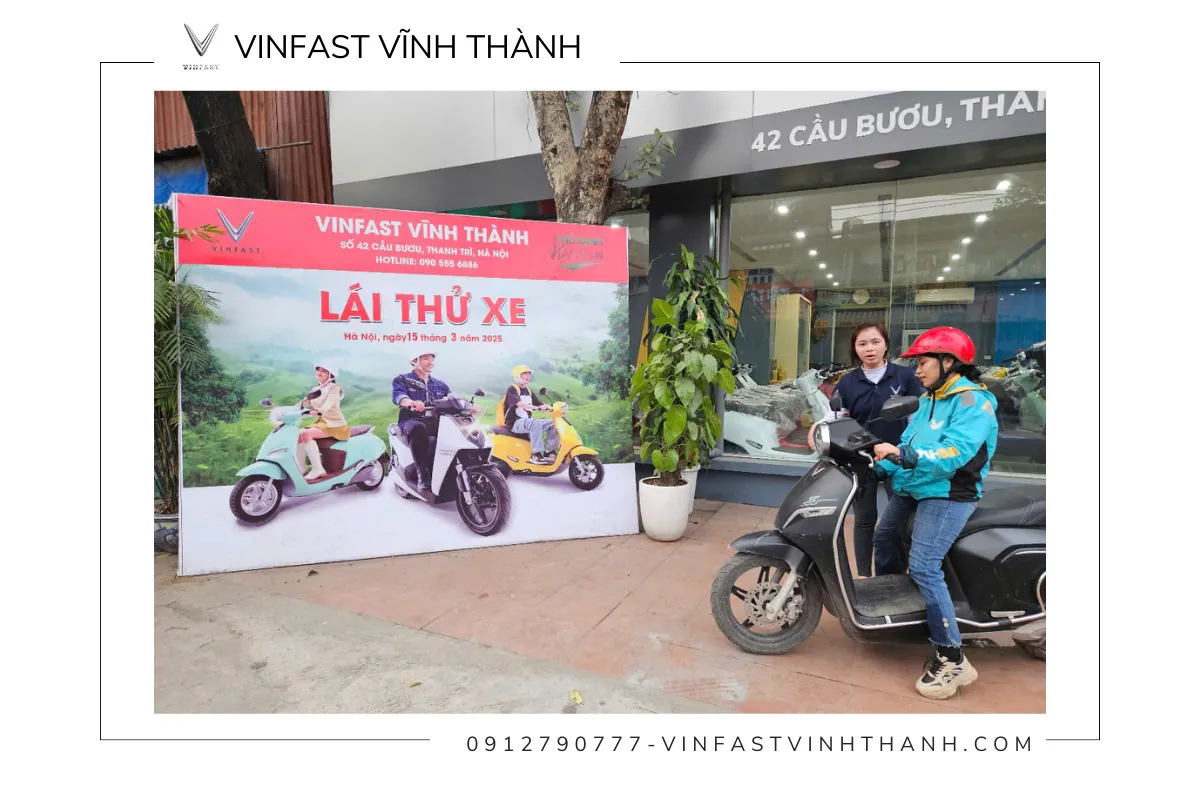 Sự kiện lái thử Xe máy điện tại VinFast Vĩnh Thành ngày 15,16/3