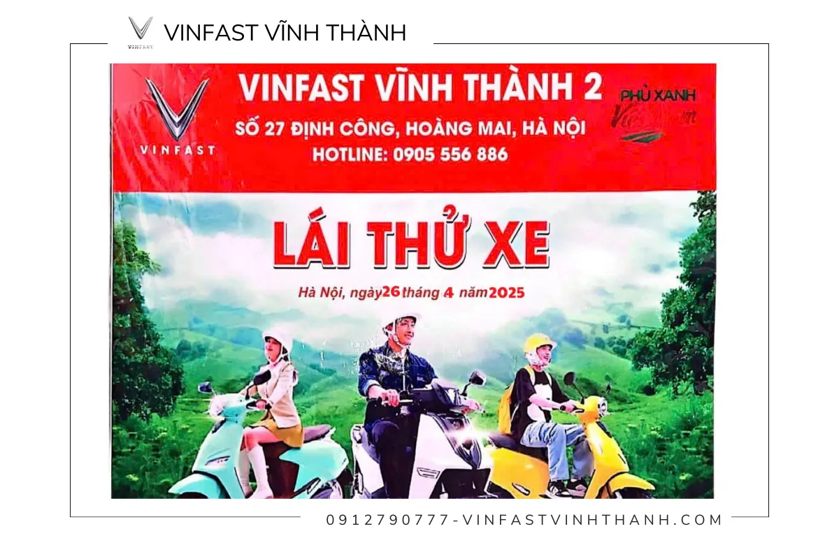 Trải nghiệm lái thử xe điện tại VinFast Vĩnh Thành ngày 26/4
