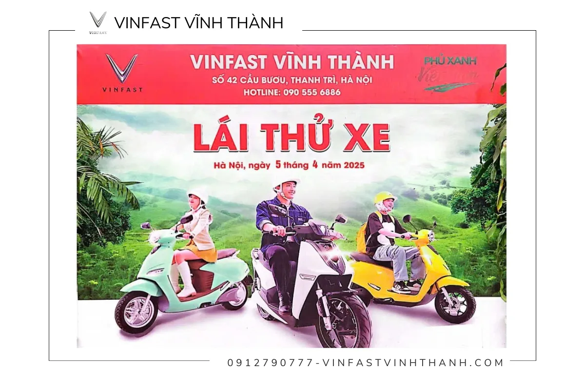 Trải nghiệm lái thử xe máy điện VinFast ngày 5/4