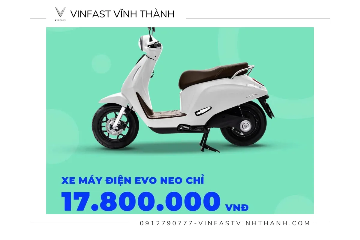 Xe máy điện VinFast EVO Neo với mức giảm giá hơn 3 triệu đồng