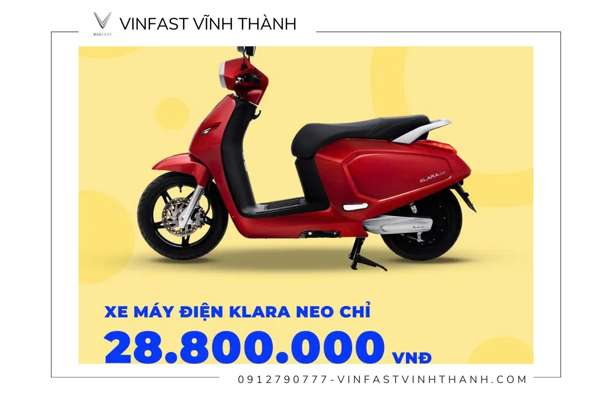 Xe máy điện VinFast Klara Neo với mức giảm giá hơn 5 triệu đồng