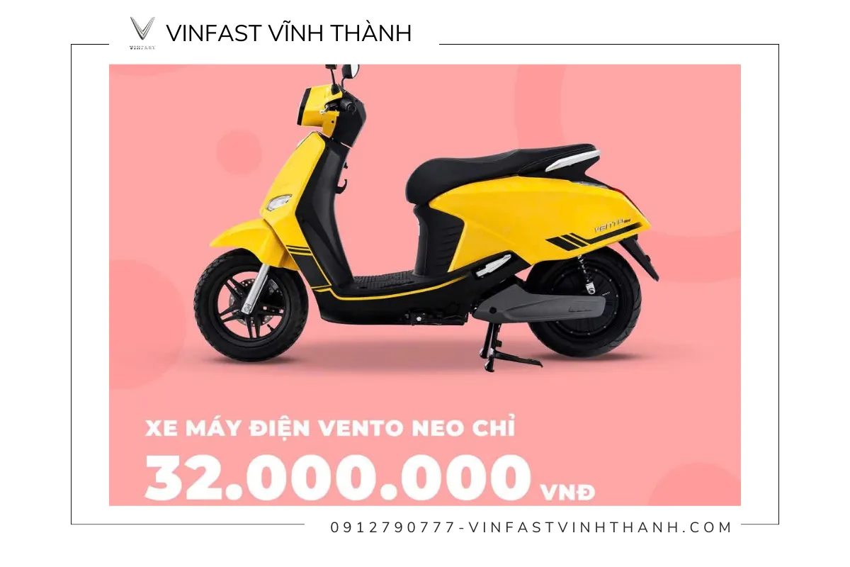 Xe máy điện VinFast Vento Neo với mức giảm giá hơn 7.9 triệu đồng