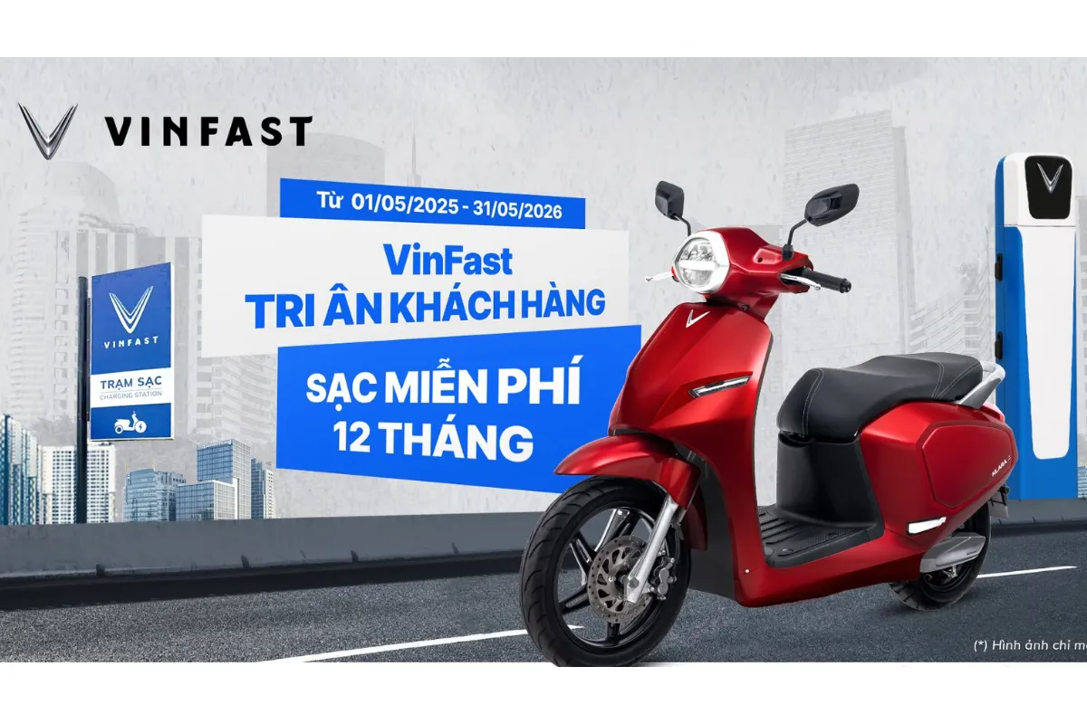 VinFast triển khai miễn phí sạc xe máy điện trong 1 năm