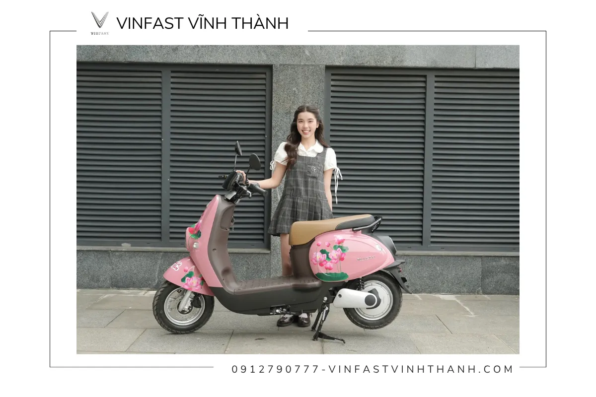 VinFast Motio được trang bị hệ thống phanh đĩa trước và phanh tang trống phía sau an toàn