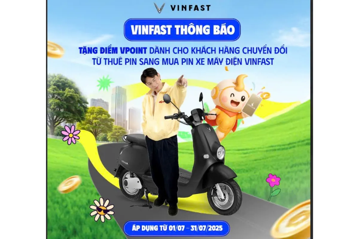 Ưu đãi lớn cho khách hàng chuyển đổi từ thuê pin sang mua pin