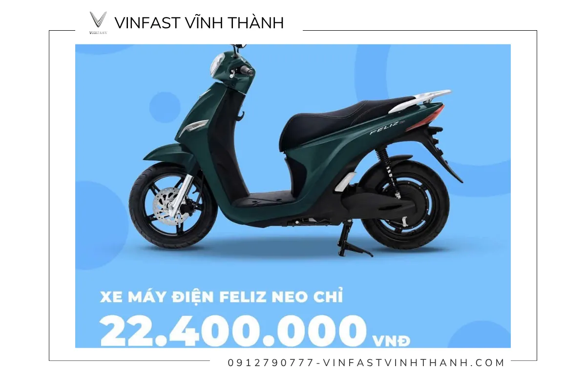 Feliz NEO có giá chỉ 22.400.000 VNĐ (đã bao gồm VAT, 01 bộ pin và sạc đi kèm)