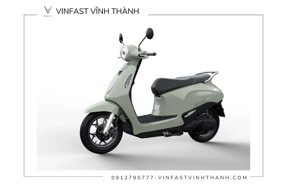 Xe máy điện VinFast Evo Grand màu xanh o-liu