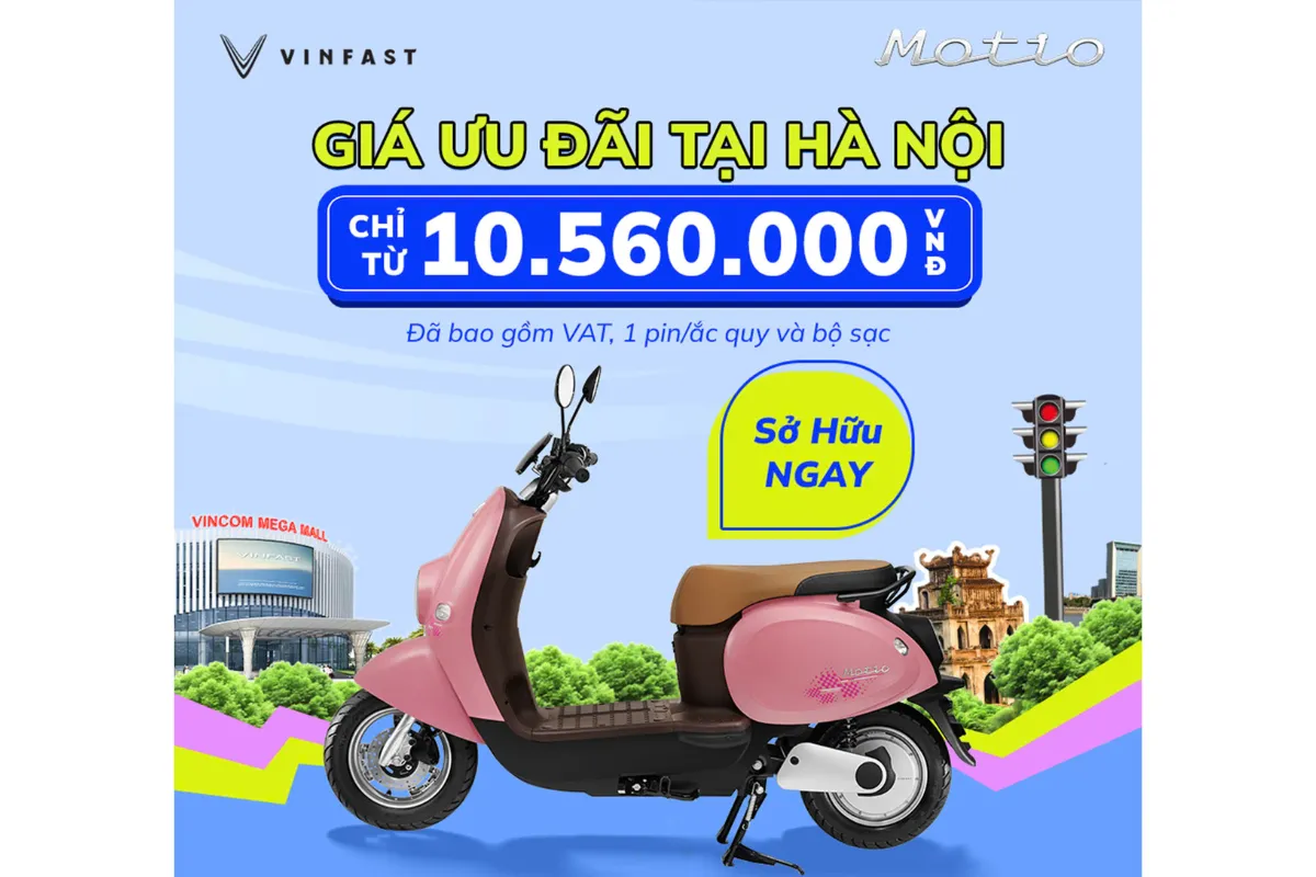 Đi xe máy điện VinFast: Thêm ưu đãi, thêm xanh thủ đô