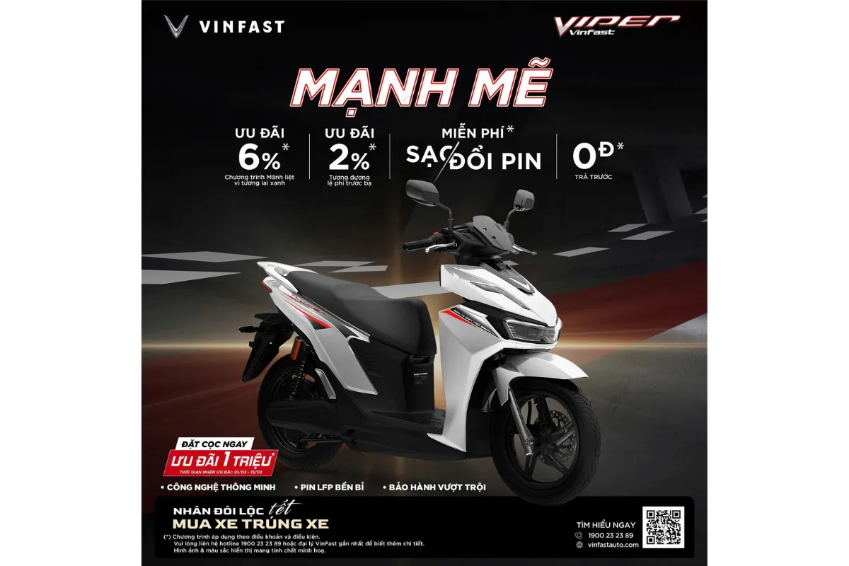 Vô vàn ưu đãi khi mua VinFast Viper