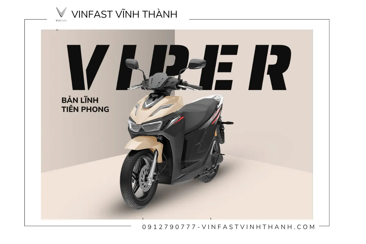 VinFast Viper – Xe máy điện đổi pin cạnh tranh Honda Air Blade