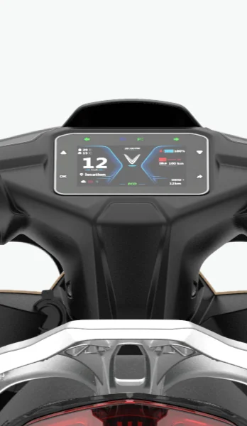 Màn hình TFT hiện đại, đem tới độ phân giải và tương phản cao, giúp hiển thị thông số rõ ràng, sống động.