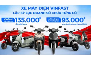 Doanh số xe máy điện VinFast chạm đỉnh chưa từng có trong tháng 3