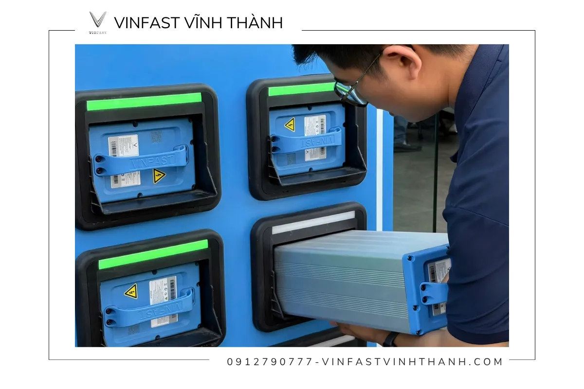 Cơ chế hoạt động của hệ thống trạm đổi pin VinFast