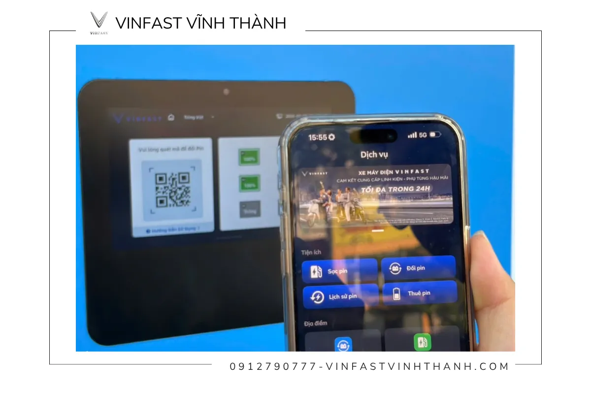 Quy trình đổi pin VinFast tại trạm chỉ với 4 bước