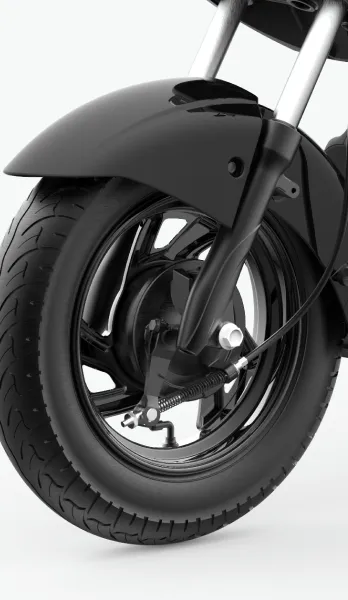 Hệ thống giảm xóc với giảm chấn thủy lực, hỗ trợ xe di chuyển êm ái trên nhiều địa hình.