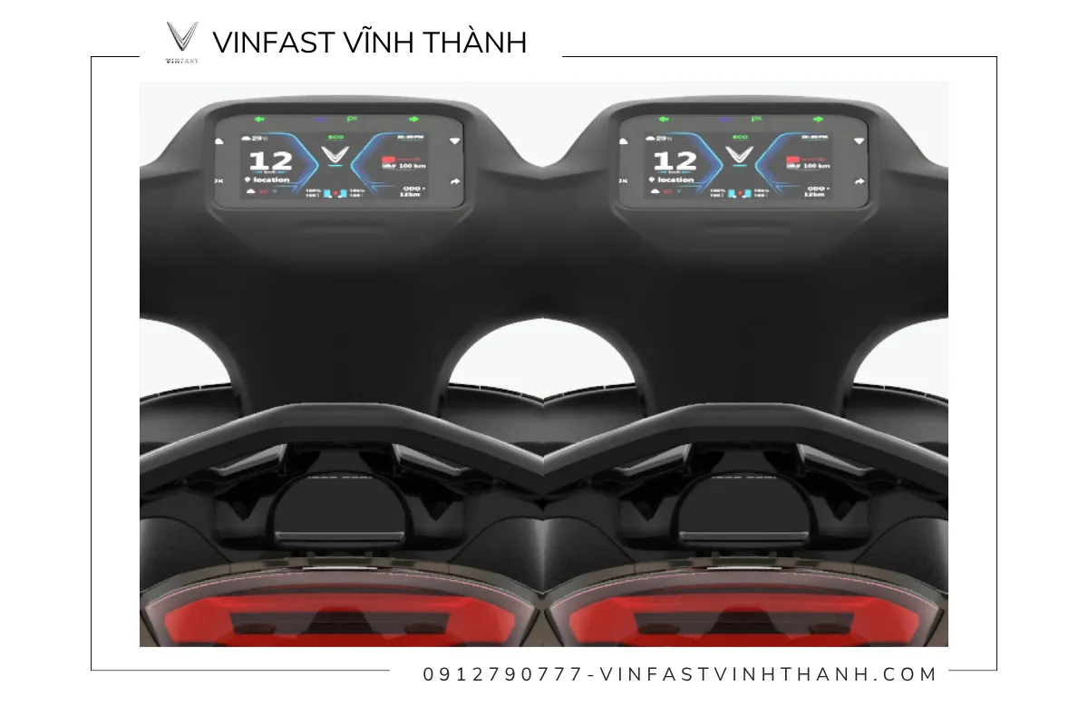 VinFast Kyo được trang bị màn hình màu TFT sắc nét
