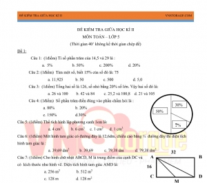 12 đề kiểm tra toán giữa kì 2 lớp 5