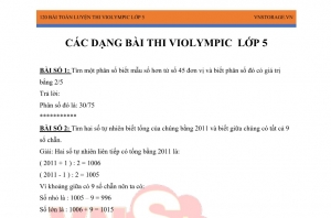 120 Bài Toán luyện thi Violympic lớp 5
