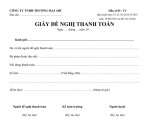 Mẫu giấy đề nghị thanh toán (theo thông tư 133)
