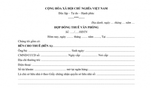 Mẫu hợp đồng cho thuê văn phòng mới nhất 2022