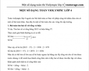 Hướng dẫn giải đề thi toán Violympic Lớp 4 mới nhất