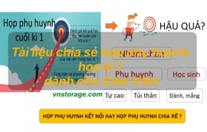 Tài liệu chia sẻ họp phụ huynh học kì 1 dành cho Giáo Viên