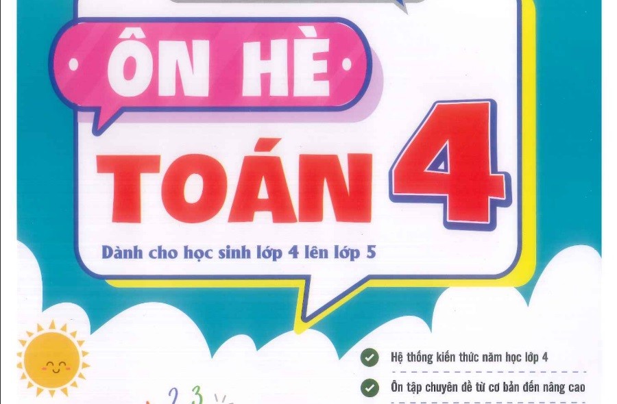 Sách ôn hè lớp 4 lên 5 môn Toán