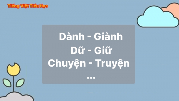 Những từ thường sử dụng sai khi viết trong Tiếng Việt Tiểu học