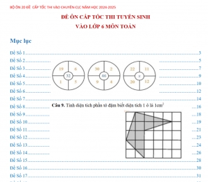 Bộ 20 Đề Thi Ôn Luyện Toán Vào CLC Và Chuyên Lớp 6 - Có Đáp Án