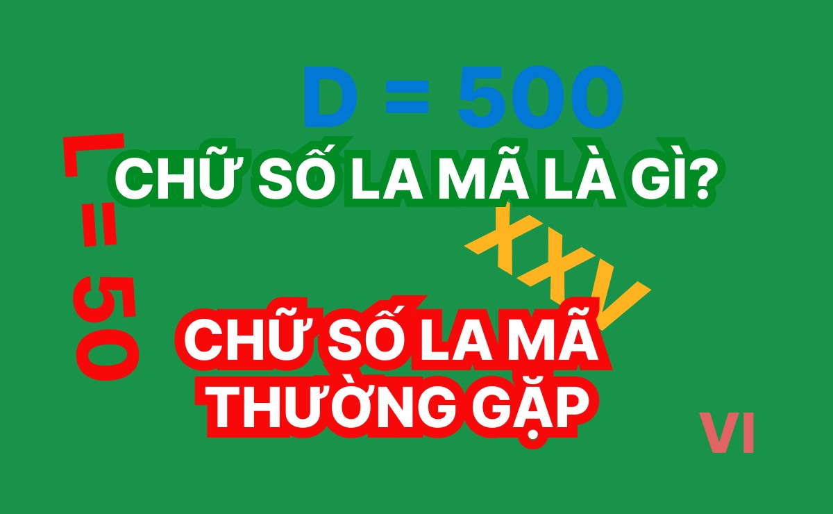 Hệ thống chữ số La Mã thường gặp cần nhớ