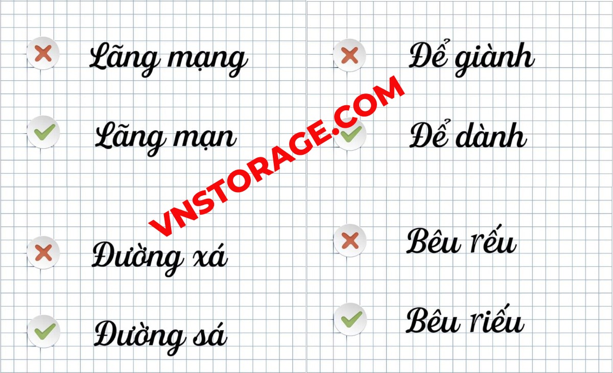 20 từ thường viết sai chính tả trong Tiếng Việt thường gặp