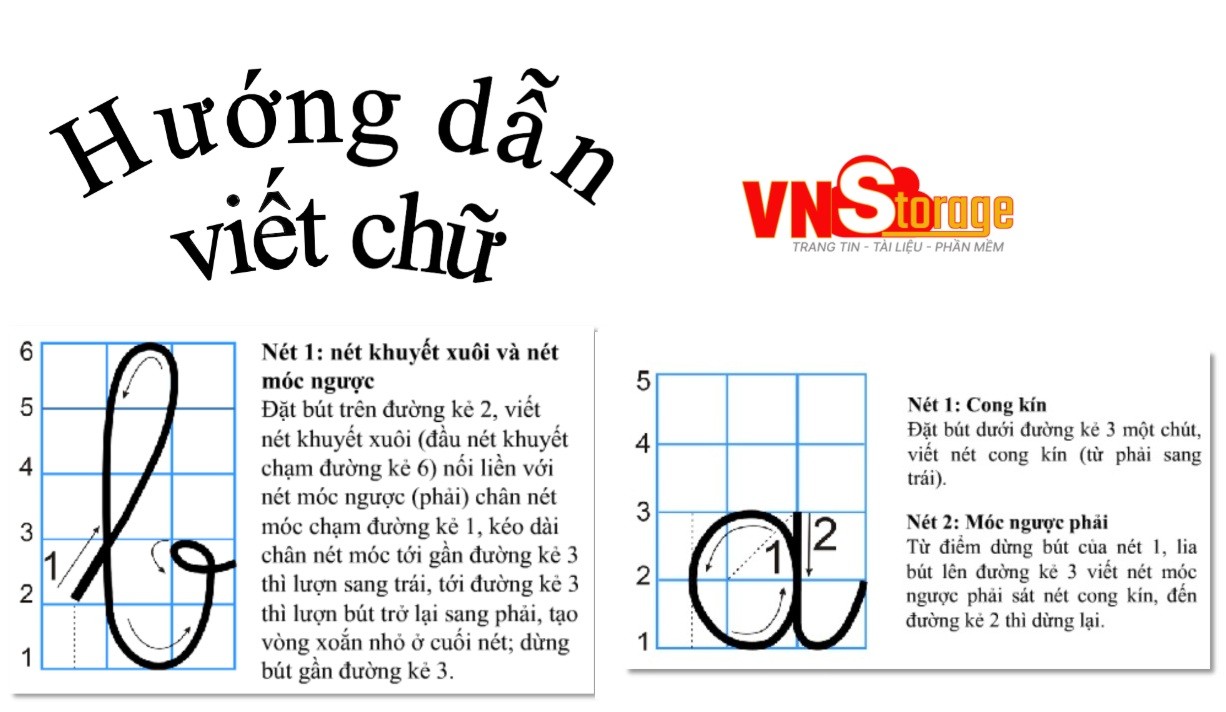 Hướng dẫn tập viết chữ Tiếng Việt chuẩn Tiền Tiểu Học