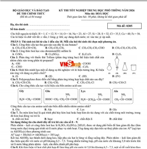 Đề thi và Đáp án Môn Hoá Học Tốt Nghiệp THPT 2026-2027