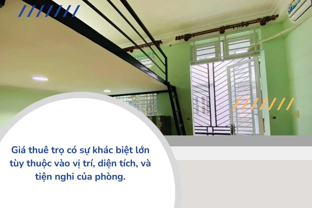 Giá thuê trọ có sự khác biệt lớn tùy thuộc vào vị trí, diện tích, và tiện nghi của phòng.
