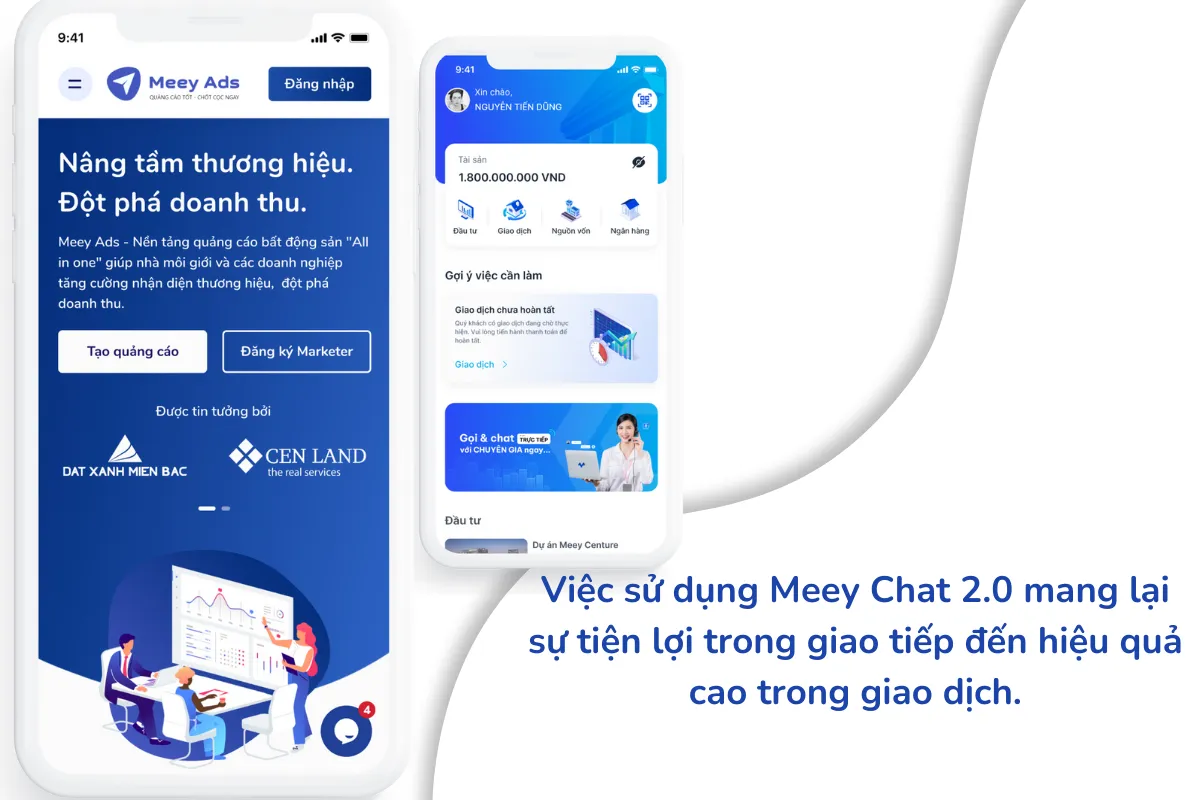 Việc sử dụng Meey Chat 2.0 mang lại sự tiện lợi trong giao tiếp đến hiệu quả cao trong giao dịch.