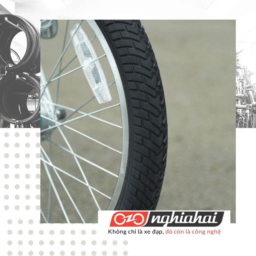 Lốp xe của xe đạp trợ lực Frackers Cocotie