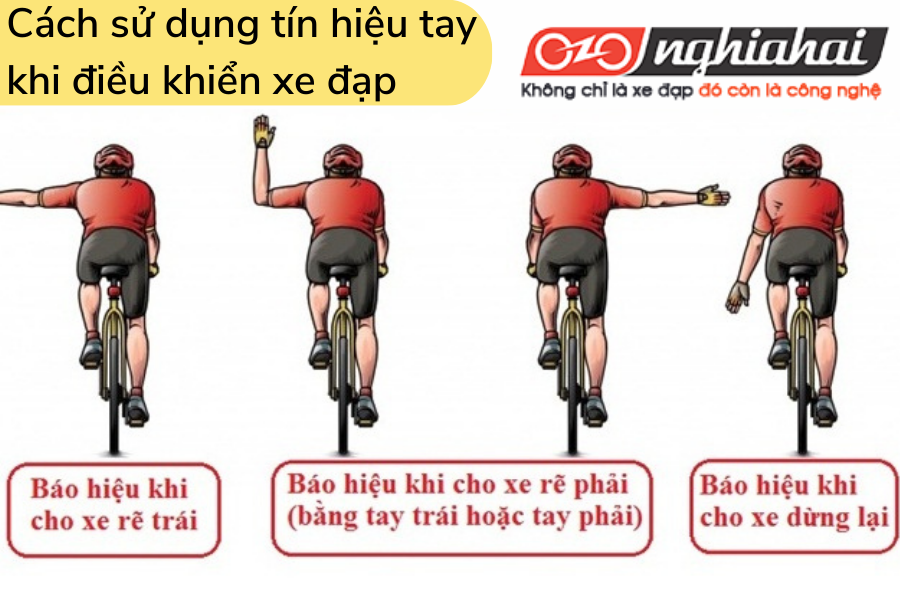 Những kí hiệu tay cần biết khi đi xe đạp