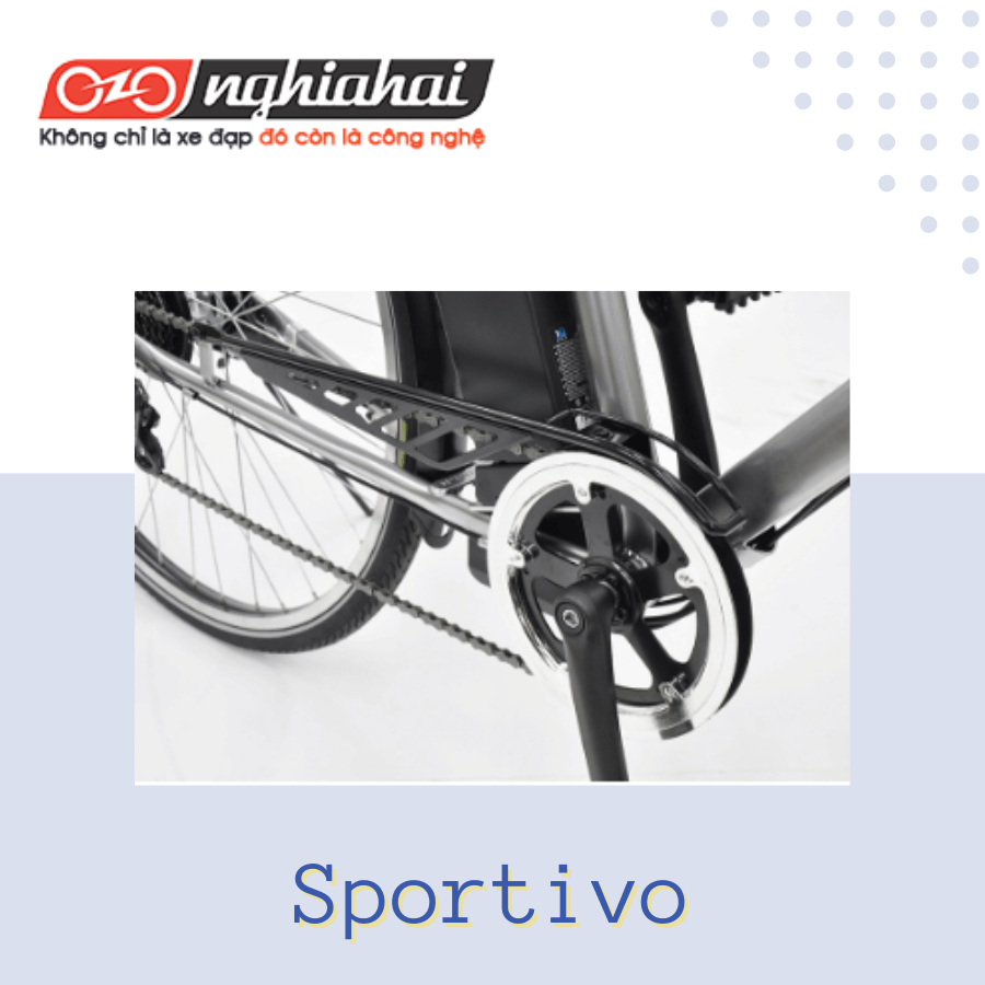 Xe đạp điện trợ lực Sportivo - màu xám