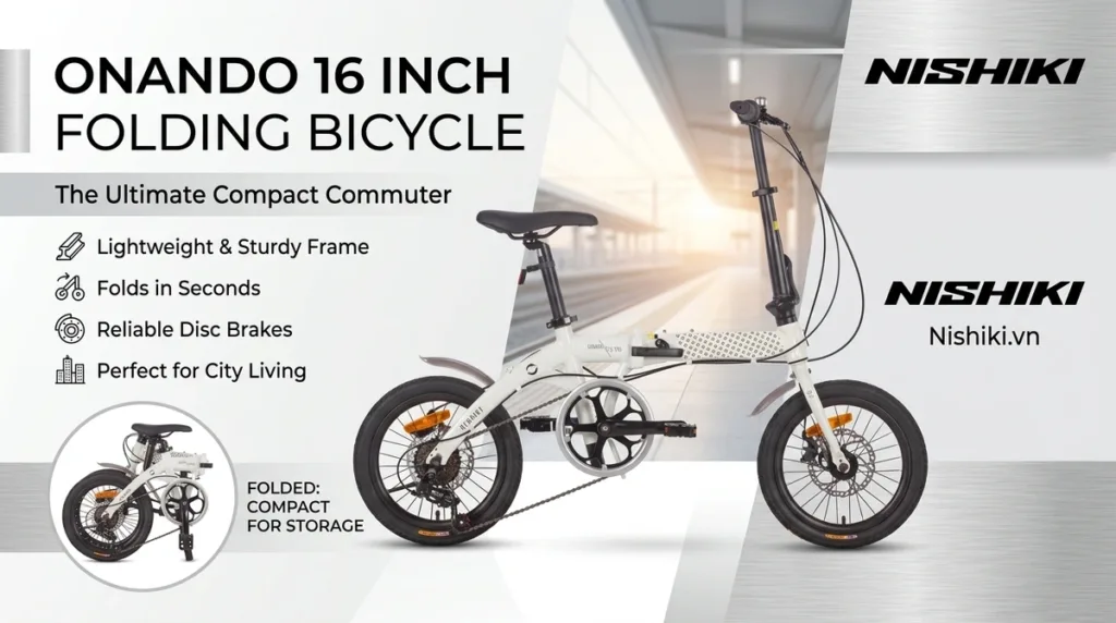 Xe Đạp Gấp Nhật Bản Nishiki Onando 16 Inch