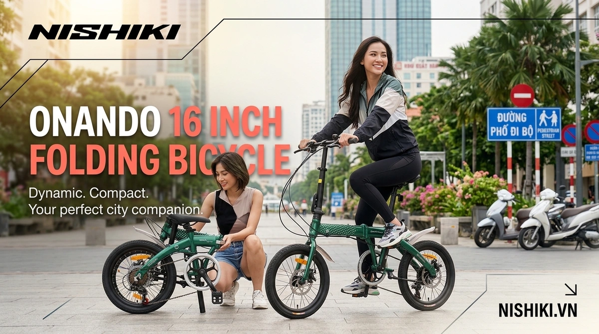 Xe Đạp Gấp Nhật Bản Nishiki Onando 16 Inch