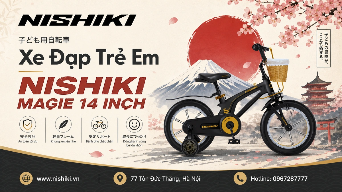 Xe Đạp Trẻ Em Nhật Bản NISHIKI MAGIE 14 INCH