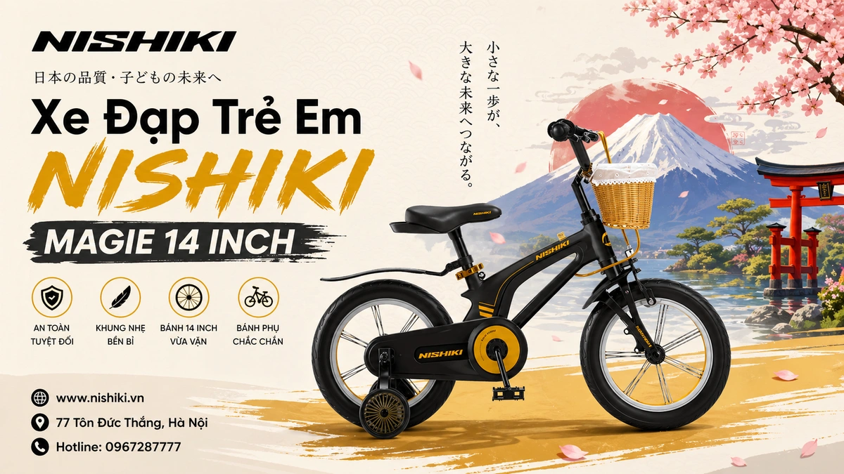 Xe Đạp Trẻ Em Nhật Bản NISHIKI MAGIE 14 INCH