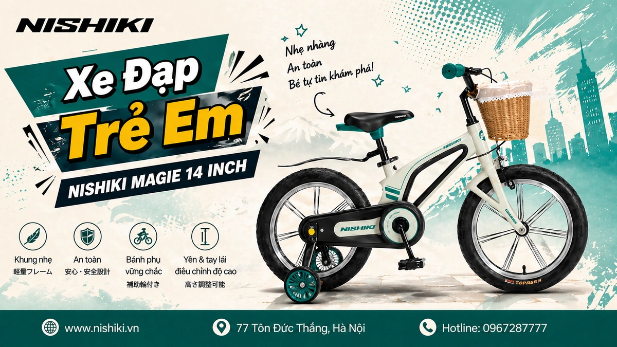 Xe Đạp Trẻ Em Nhật Bản NISHIKI MAGIE 14 INCH